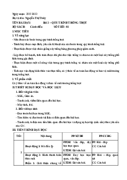 Giáo án Công nghệ 7 Bài 2: Quy trình trồng trọt | Cánh diều