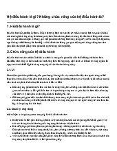 Hệ điều hành là gì? Những chức năng của hệ điều hành là?