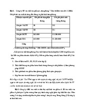 Bài tập thêm - Phân tích chi phí sản xuất môn Kế toán | Học viện Phụ nữ Việt Nam
