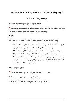 Giải Địa lí 6 Bài 15: Lớp vỏ khí của Trái Đất. Khí áp và gió | Kết nối tri thức