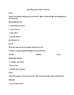 Tiếng Anh 6 Unit 7: Preview | Explorer English