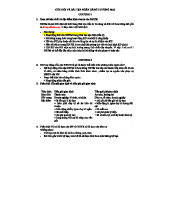 Câu Hỏi và Bài Tập Ngân Hàng Thương Mại - Chương 1 & 2