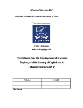 The Reformation, Overseas Empires, and Capitalism: A historical analysis | Trường Đại học Ngoại ngữ, Đại học Quốc gia Hà Nội