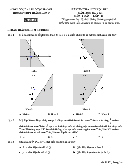 Đề giữa học kì 1 Toán 10 năm 2023 – 2024 trường THPT Thăng Long – Hà Nội