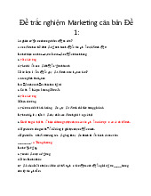 Đề trắc nghiệm Marketing căn bản 1 |Đại học Nội Vụ Hà Nội