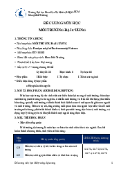 Lý thuyết tổng quan - Môi trường đại cương | Trường Đại học Khoa học Tự nhiên, Đại học Quốc gia HCM