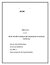 Tiểu luận: Khám Phá Du Lịch Cộng Đồng Vườn Quốc Gia Cúc Phương | Môn Hướng dẫn du lịch - Trường Cao đẳng Thực hành FPT