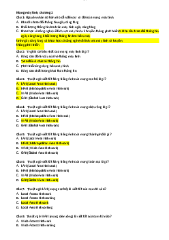 Câu hỏi trắc nghiệm mạng máy tính (có đáp án )