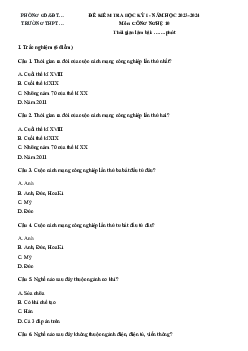 Giải Đề thi học kì 1 môn Công nghệ 10 năm 2023 - 2024 sách Kết nối tri thức với cuộc sống đề 2