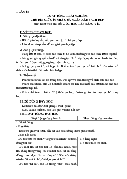 Chủ đề: Giữ gìn nhà cửa ngăn nắp, sạch dẹp - Tuần 14 | Hoạt động trải nghiệm 3 | Kết nối tri thức