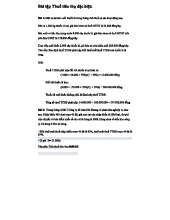 Bài tập Thuế tiêu thụ đặc biệt - TTĐB 2023