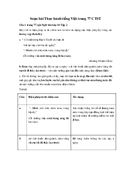 Soạn bài Thực hành tiếng Việt trang 77 CTST