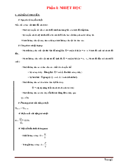 Bồi dưỡng học sinh giỏi phần Nhiệt học vật lý 9