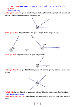 Các chuyên đề học tập môn Toán 7 phần Hình học