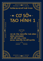 Tài liệu cơ sở tạo hình 1 môn cơ sở tạo hình | Trường Đại học Mỹ thuật Thành phố Hồ Chí Minh