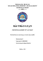 Phân tích 8 yếu tố trong mô hình kinh doanh của Tiki | Bài thảo luận thương mại điện tử căn bản