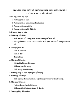 Tóm tắt lý thuyết Địa lý 10 bài 2