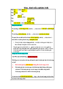 300 câu hỏi trắc nghiệm triết học Mác- Lênin - Trường Đại Học Văn Lang