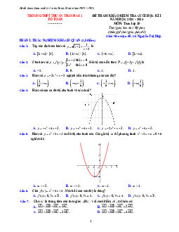 Bộ đề tham khảo cuối kì 1 Toán 10 năm 2023 – 2024 trường Thuận Thành 1 – Bắc Ninh