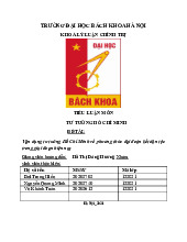 Tiểu luận Vận dụng tư tưởng Hồ Chí Minh về phương thức đại đoàn kết dân tộc trong giai đoạn hiện nay | Môn Tư tưởng Hồ Chí Minh - Đại học Bách Khoa Hà Nội