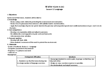 Giáo án Tiếng Anh 10 sách Kết nối tri thức với cuộc sống (Cả năm) | Review 4