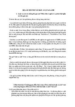 Bộ câu hỏi ôn tập thi vấn đáp môn Luật So sánh