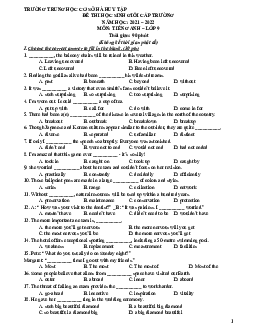Học sinh giỏi Tiếng Anh 9 THCS Hà Huy Tập (Linh Nguyễn đóng góp)
