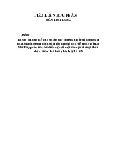 Tiểu luận học phần môn Luật La Mã | Trường Đại học Luật Hà Nội