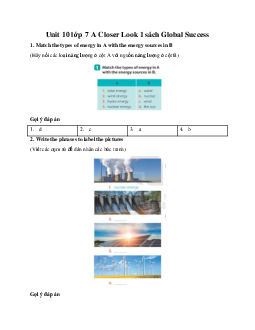 Unit 10 lớp 7 A Closer Look 1 sách Global Success