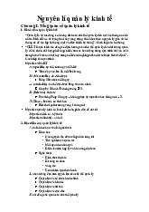 Vở ghi Nguyên lí quản lí kinh tế môn Quản lý nhà nước về kinh tế | Đại học Kinh tế Quốc Dân