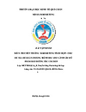 Đề xuất Chương trình IMC cho Sản phẩm Dầu Dưỡng Tóc Cocoon | Môn Truyền thông Marketing tích hợp - Đại học Kinh Tế Quốc Dân