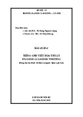 Bài giảng Tiếng Anh viết học thuật 2025 | Trường Đại học Lao động - Xã hội