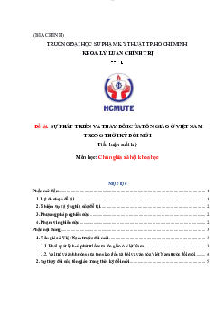 Tiểu luận môn Chủ nghĩa xã hội khoa học đề tài "Sự phát triển và thay đổi của tôn giáo ở Việt Nam trong thời kỳ đổi mới"