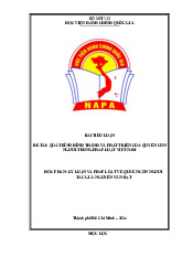 QUÁ TRÌNH HÌNH THÀNH VÀ PHÁT TRIỂN CỦA QUYỀN CON NGƯỜI TRONG PHÁP LUẬT VIỆT NAM | Môn Lý luận pháp luật về quyền con người - Học viện Hành chính Quốc gia