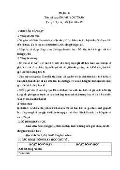 Giáo án Toán lớp 4 Tuần 18 | Cánh diều