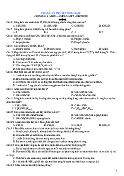 Bài tập trắc nghiệm amin – amino axit – protein