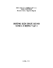 Hướng Dẫn Thực Hành Sinh Lý Động Vật HP 1 - Quan Sát Phản Xạ và Tuần Hoàn Môn Food Processing | Trường Học Viện nông nghiệp Việt Nam