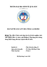 Bài tập thảo luận Tìm hiểu về tính cách MBTI, DISC và tính cách Holland môn Tâm lý học | Đại học Kinh tế Quốc Dân