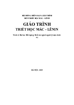 Giáo trình Triết học Mác- Lênin