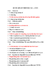  Đề cương môn Triết học Mac Lênin  - trường đại học kinh tế- tài chính thành phố Hồ chí minh.