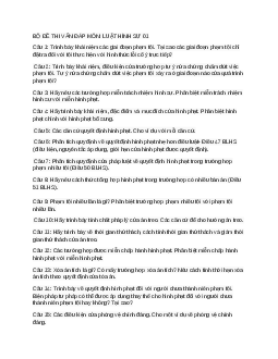 Đề thi vấn đáp môn Luật hình sự | Đại học Luật Hà Nội