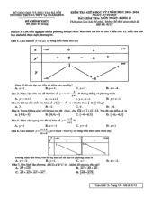 Đề giữa học kỳ 1 Toán 12 năm 2025 – 2026 trường Tạ Quang Bửu – Hà Nội