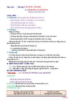 Giáo án toán lớp 7 chân trời sáng học kì 1