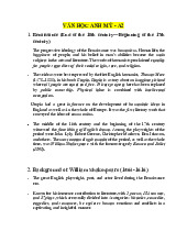 Tóm Tắt Văn Hóa và Chân Dung Shakespeare | Môn Văn học Anh-Mỹ - Đại học Sư phạm Hà Nội 2