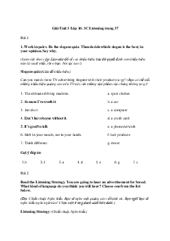 Giải Tiếng Anh 10 Unit 3: 3C Listening | Friends Global