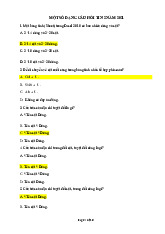 Một số dạng câu hỏi Tin 2 môn Tin học | Trường đại học kinh doanh và công nghệ Hà Nội
