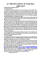 Lý thuyết Môn Giáo dục thể chất | Đại học Tài nguyên và Môi trường Hà Nội