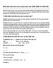 Biên bản bầu ban cán sự lớp năm học 2024-2025 chi tiết nhất