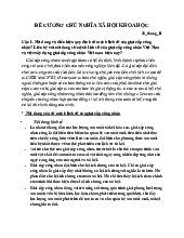 Đề cương Chủ nghĩa xã hội khoa học | Đại học Nội Vụ Hà Nội