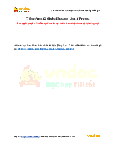 Giải SGKTiếng Anh 12 Global Success Unit 1 Project